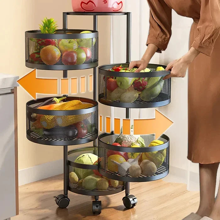 Premium Round Metal Trolley By Homancy