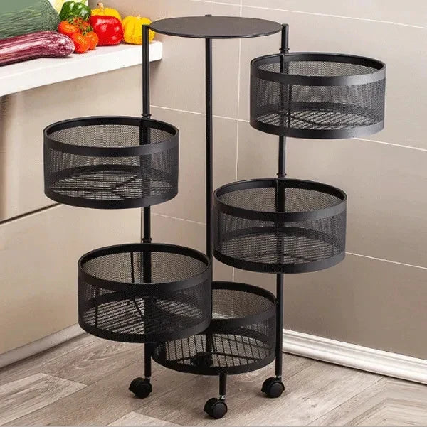 Premium Round Metal Trolley By Homancy