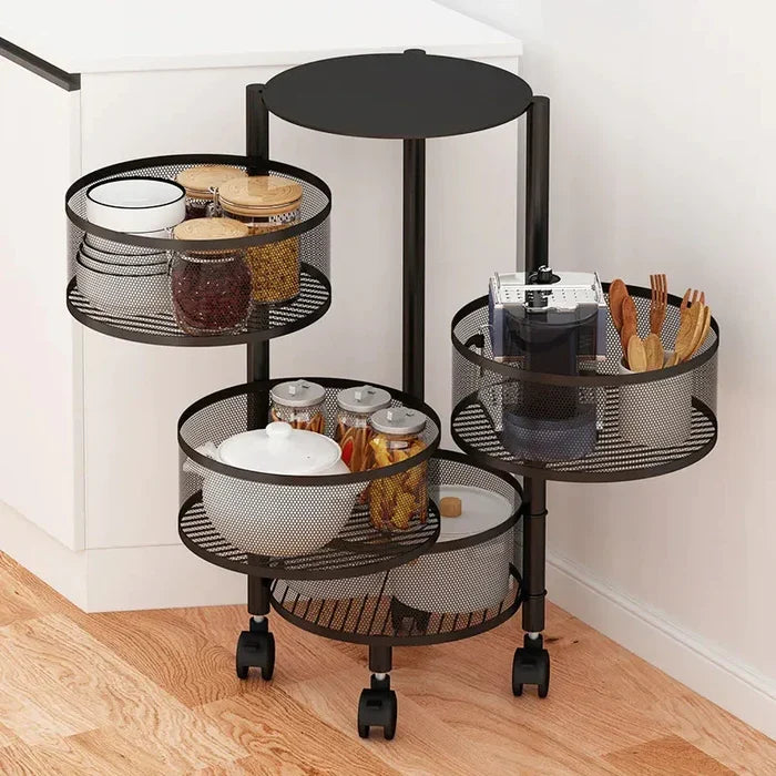 Premium Round Metal Trolley By Homancy