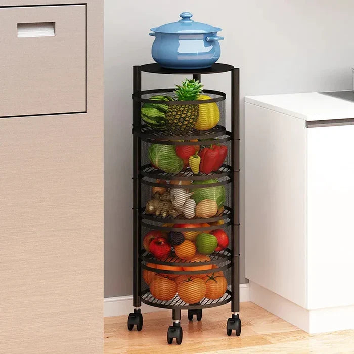 Premium Round Metal Trolley By Homancy