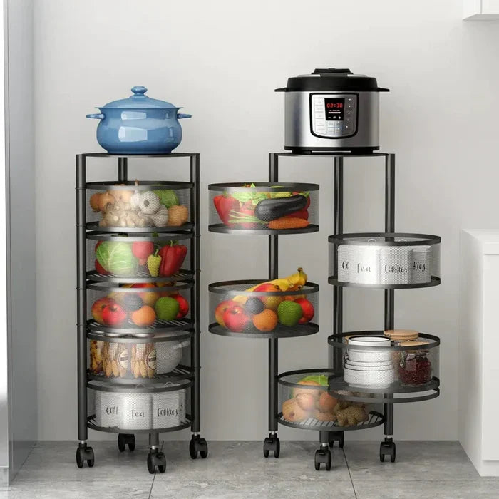 Premium Round Metal Trolley By Homancy