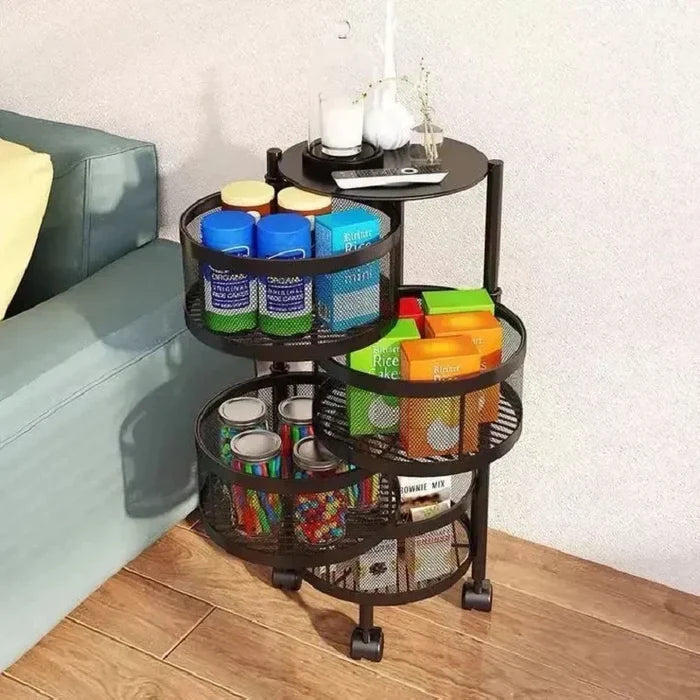 Premium Round Metal Trolley By Homancy