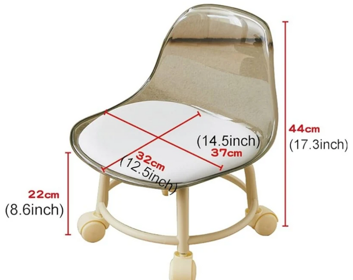 Acrylic 360° Rotatable Transparent Chair By Homancy