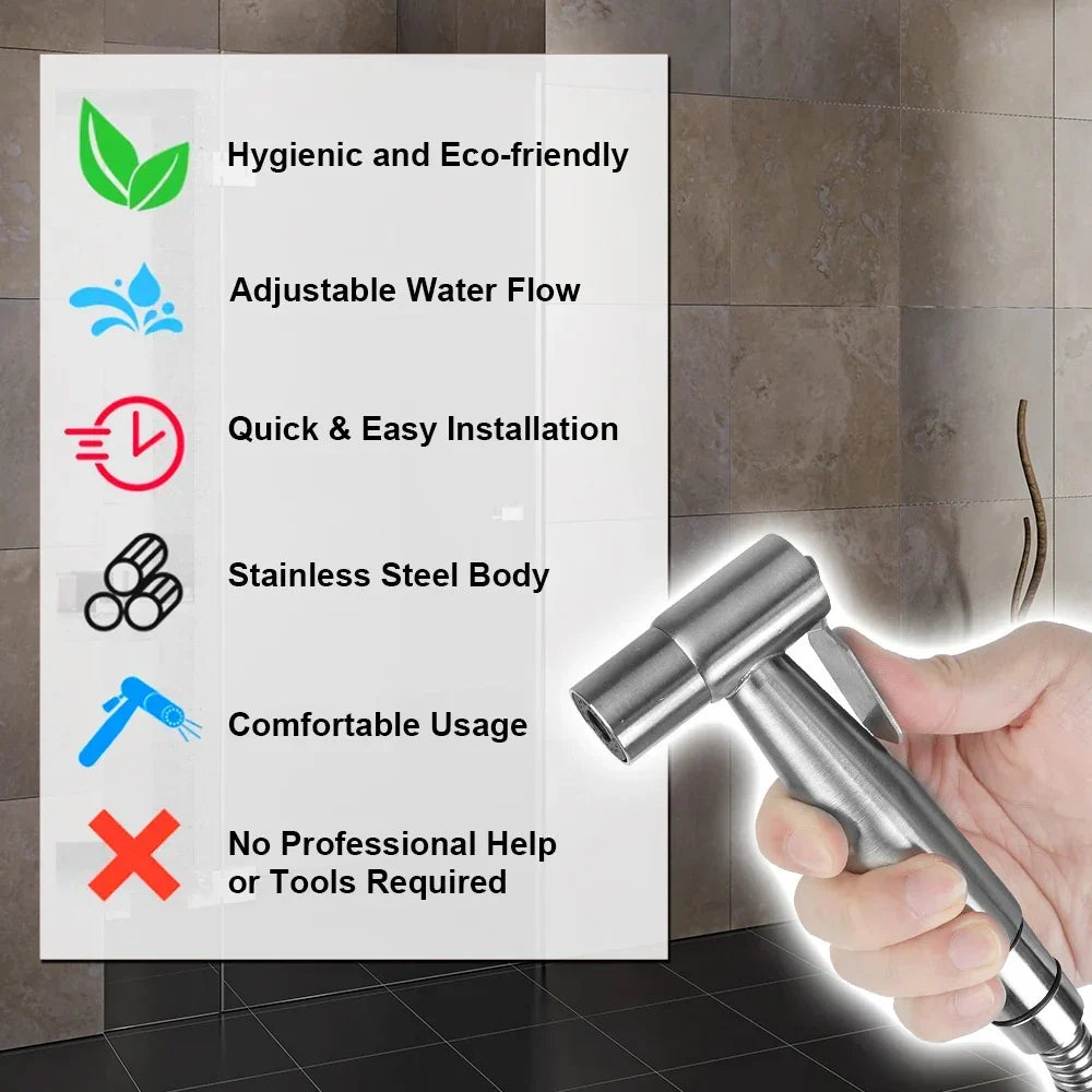 Stainless Steel - Muslim Shower - Premium Quality- SS 304 Grade - Free Delivery