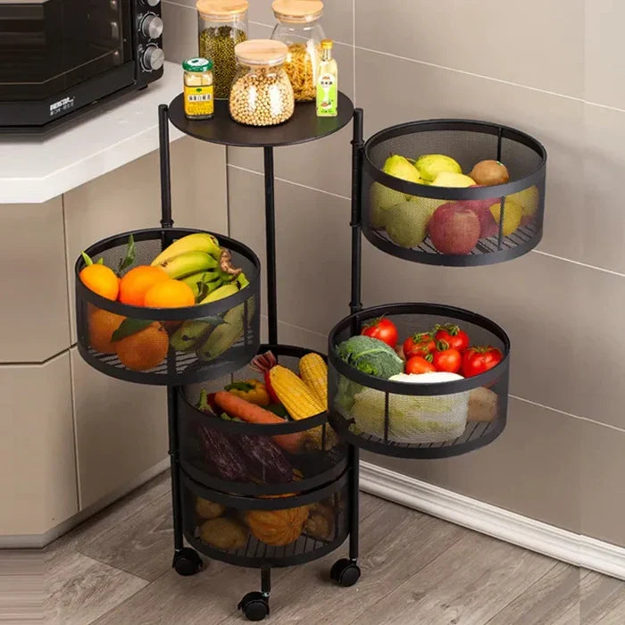 Premium Round Metal Trolley By Homancy