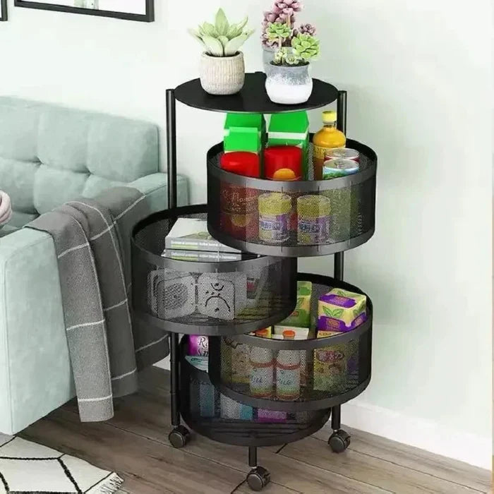 Premium Round Metal Trolley By Homancy