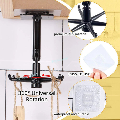 360° Rotating Self Adhesive Utility Hook