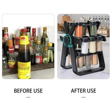 18 in 1 Rotating Ferris Wheel Glass Spice Rack